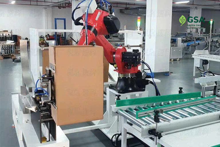 dây chuyền đóng gói và palletizing